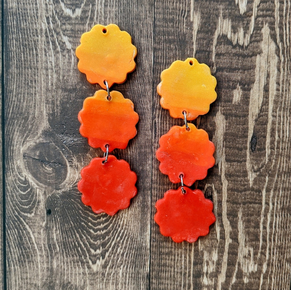 Polymer clay earrings 3 for $30